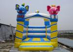 PVC Tarpaulin Castle Type Inflatable Elephant Castle / Jumping Bouncy Castle For