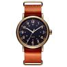 Buy cheap ODM Leather Band Chronograph Watch Brown Leather Strap Stainless Steel Buckle from wholesalers