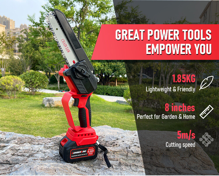 Home Garden Tool Portable Easy Operated Electric Battery Lithium Chainsaw Mini Power
