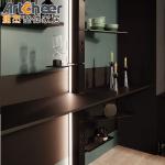 Ready Built I Shape Kitchen Cabinet With E0 Grade Material Marble Countertop In