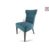 Buy cheap Blue Velvet Armless Hotel Restaurant Chairs Metal Base Customized With Brass Nail from wholesalers