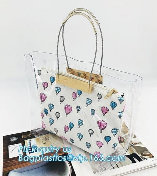 Buy cheap clear pvc bag ring handle handbag teenager handbag, PVC Jelly Tote bag Candy handbag, beach handbag, handle carrier, bag from wholesalers