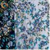 Buy cheap African Multi Colors 3D Flower Applique Fabric Beaded 13.72m Roll from wholesalers