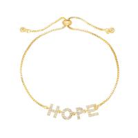Buy cheap Initial 18k Gold Jewelry Personalised Zircon Letter Name Bracelet product