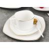 Buy cheap Real Gold Line Southwestern Dinnerware Sets Eco - Friendly Hand Painted from wholesalers