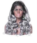 Smooth Body Wave 100 Indian Full Head Lace Human Hair Wigs For Black Women