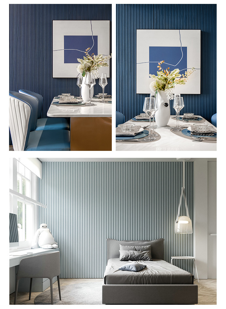 Aging Resistance WPC Fluted Wall Panel Installation Antibacterial