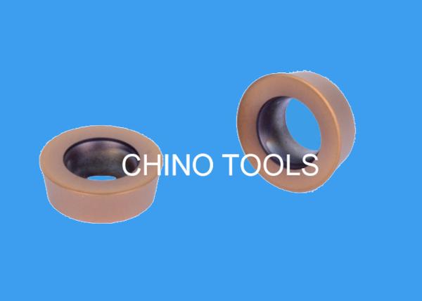 Buy cheap RPEW1003MO cemented tungsten carbide milling insert Yellow color from wholesalers
