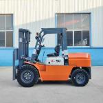 5000kg 4 Wheel Counterbalance Forklift Orange Counter Balance Fork Truck