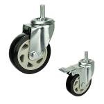 100mm Threaded Stem Swivel Ball Bearing Hollow Core Pvc Caster Wheel