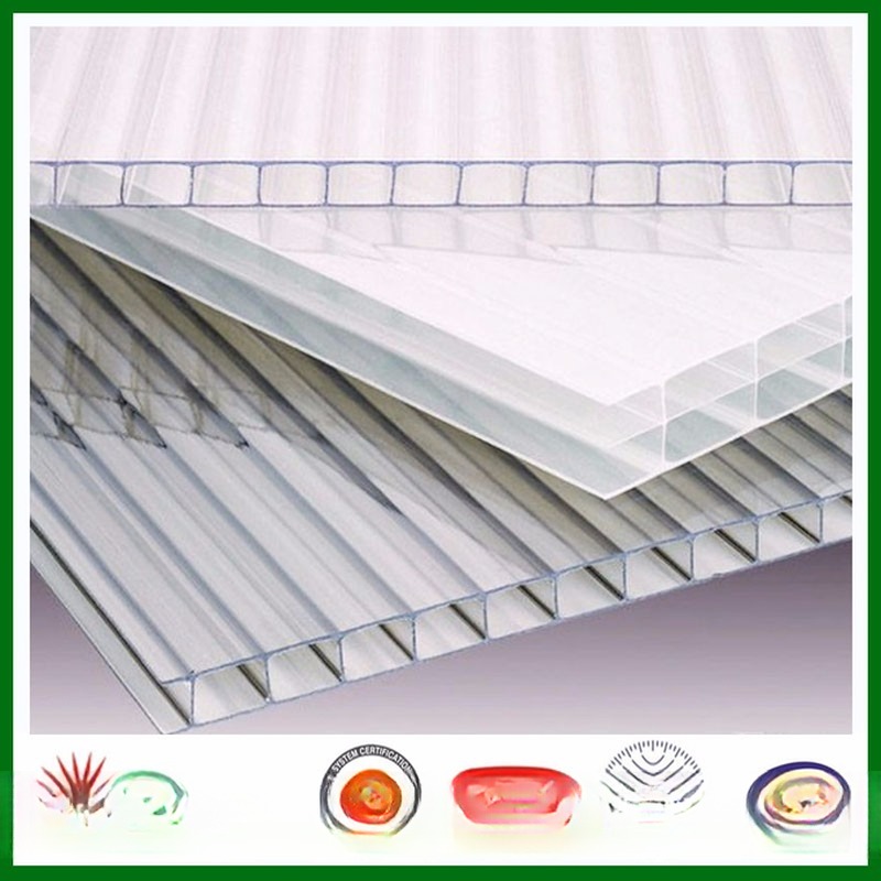Anti-uv 8mm Polycarbonate （PC) Hollow Sheet For Greenhouse