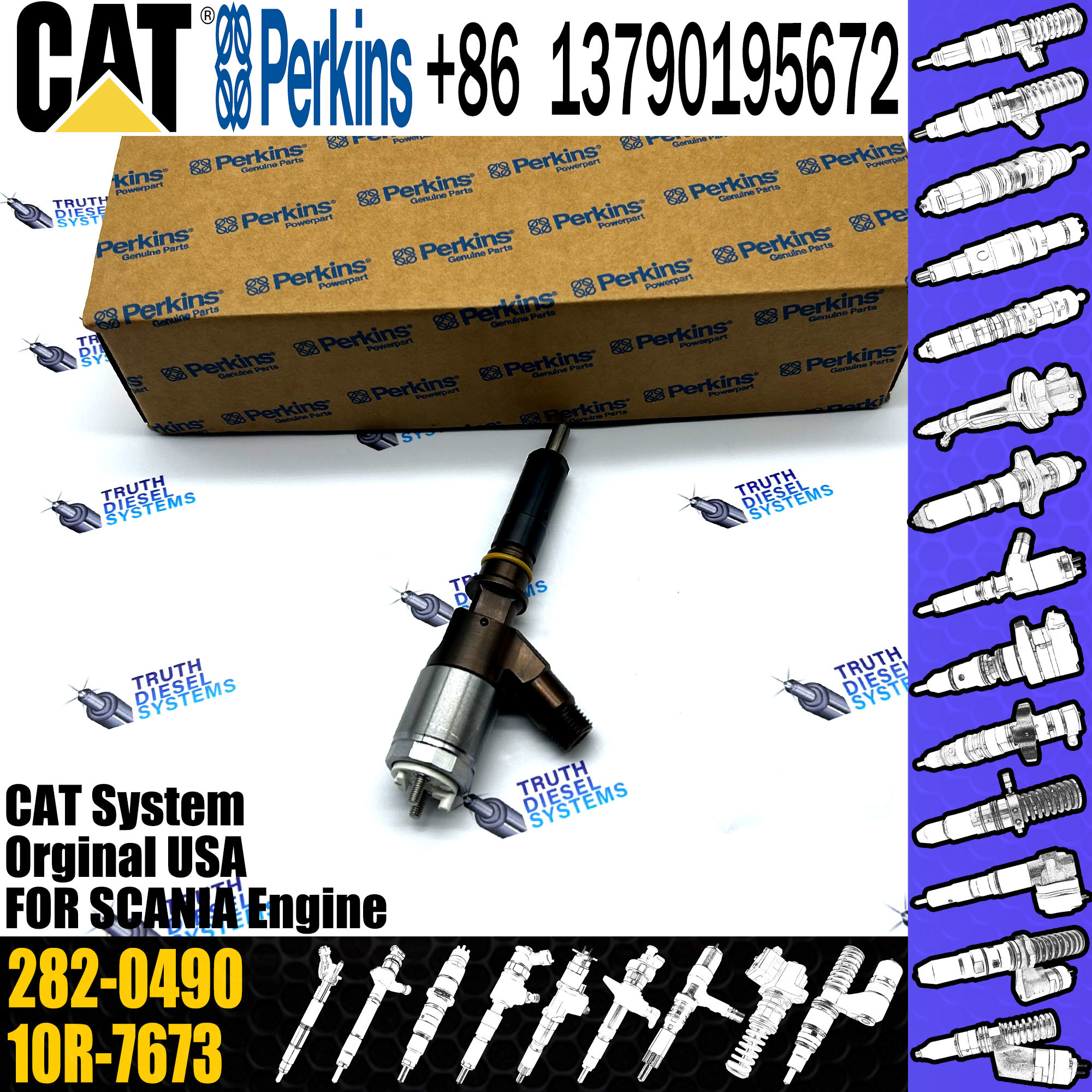 C-aterpillar Diesel Common Fuel Injector 292-3780 295-9130 382-0480 282-0490 for Engine