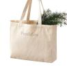 Buy cheap Fashion Ladies Beige Cotton Canvas Tote Bag with Custom Printed Logo from wholesalers