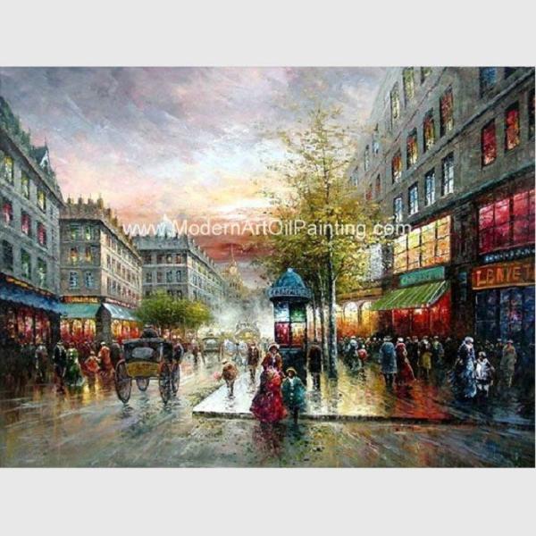 Buy cheap Palette Knife Paris Oil Painting Paris Street Thick Oil 50 cm x 60 cm For cafes from wholesalers