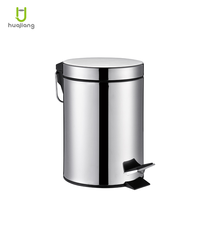 3L/5L/7L/12L/20L/30L BSCI Certificated SS Round Foot Pedal Bin Trash Can with Soft Closing Rolling Cover Type Inquiry Us