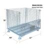 Buy cheap Durable Collapsible Wire Container Industrial Wire Storage Bins 47”X40”X35” from wholesalers
