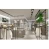 Buy cheap 16mm MDF Clothing Shop Display Furniture Black Golden With 10mm Tempered Glass from wholesalers