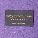 OEM Black Garment Woven Neck Labels End Fold Heat Cut Finishing