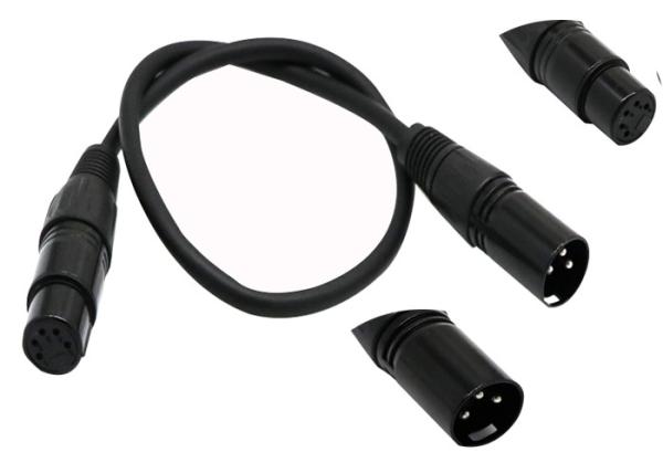 Buy cheap XLR 5 Pins XLR 3 Pins 500mm Microphone Converter Cable from wholesalers