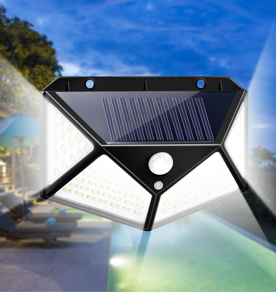 5.5V 100LED Waterproof Wall Lamps 20W 25s For Garden Parking