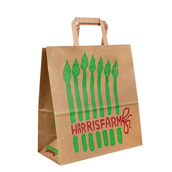 Buy cheap Recyclable Kraft Handle Paper Bags 10kg Carry Weight CMYK / Pantone Color from wholesalers