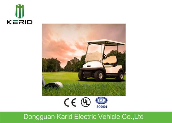 Buy cheap Small Electric Four Passenger Golf Cart With 48V DC Motor UL Approved White Color from wholesalers
