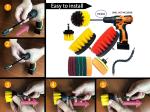 15Pcs Polypropylene Drill Brush Attachments Set Scrub Sponge Tube Grouting