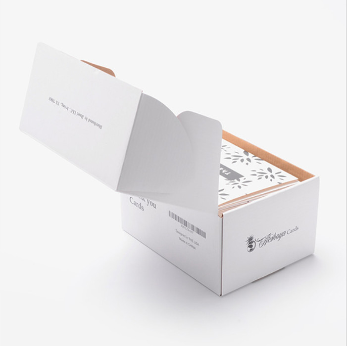 White Cardboard Packaging Box Small protective varnish for retail
