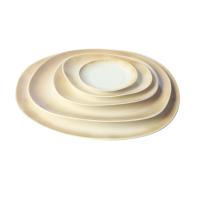 Buy cheap 20CM Beige Porcelain Dinner Plates , Organic Shaped Stoneware Dessert Plates product