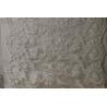 Buy cheap 58cm Bridal Lace Fabrics , PET White Sequin Lace Fabric Scalloped Edge from wholesalers