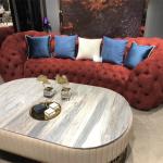 Hole Style 1.2m Leather Corner Sectional Couch 2.1m Blue Sectional Sofa Living