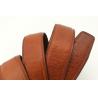 Buy cheap Ostrich Grain Genuine Leather Belt , Mens Brown Leather Belt With Zinc Alloy Buckle from wholesalers