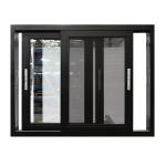Tailored Double Tempered Glass Aluminium Alloy Sliding Window with 2.2 mm Wall