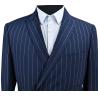 Buy cheap Blue Stripe Men'S Fashion Blazers Double Breasted Business Adults USA Size from wholesalers