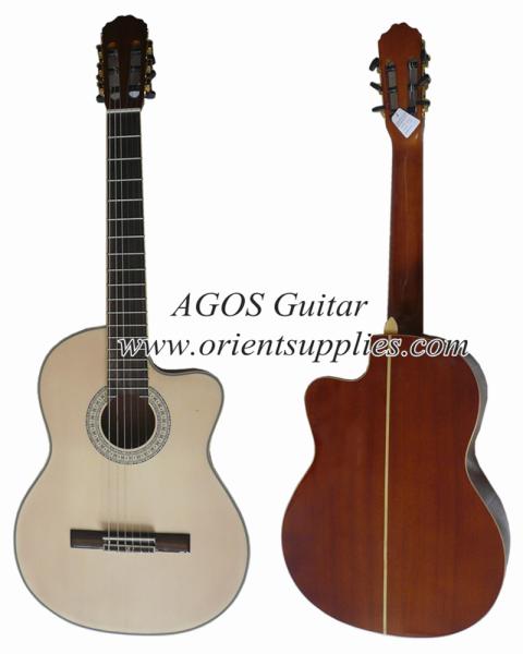 Buy cheap 39inch Cutaway Bleach Spruce Top Sapele back&Side Classical guitar CG3921C-B from wholesalers