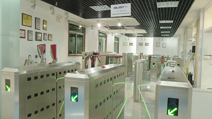 Security Pedestrian Entrance Swing Barrier Turnstile RS232 Access Control Gate 0