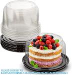 Disposable Catering Trays With Lids Serving Trays Black Plastic Round Platters