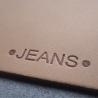 Buy cheap Hot Stamping Straight Cut Embossed Leather Patches For Jeans from wholesalers