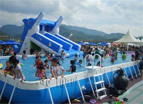 Buy cheap hot dolphin inflatable water slide, inflatable slide from wholesalers
