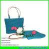 Buy cheap LUDA small fashion kids crocheted letter straw beach bag with flower from wholesalers