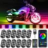 Buy cheap 12 Pcs Motorcycle LED Light Kit APP/RF Control Waterproof 16 Million Color Brake Light from wholesalers