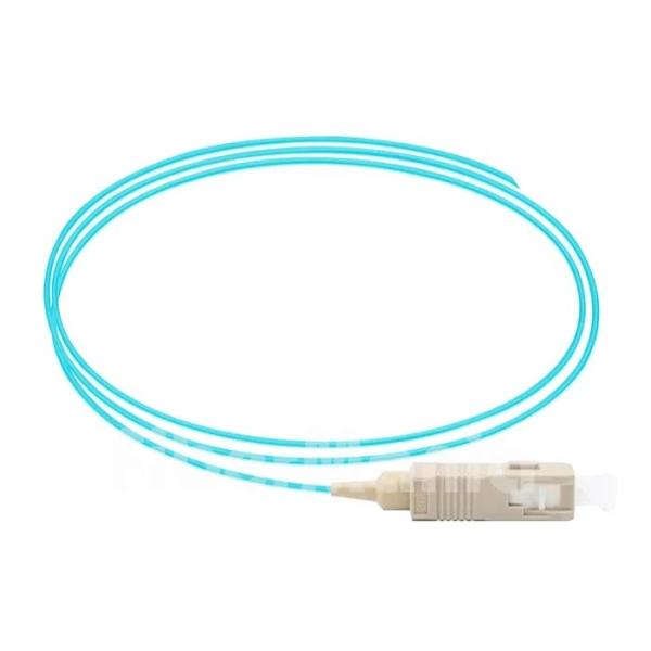Buy cheap SC/UPC 0.9mm Simplex Multimode OM3 Fiber Optic Pigtail Aqua Jacket from wholesalers