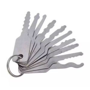 High Quality KLOM gold steel padlock 10PCS universal test key