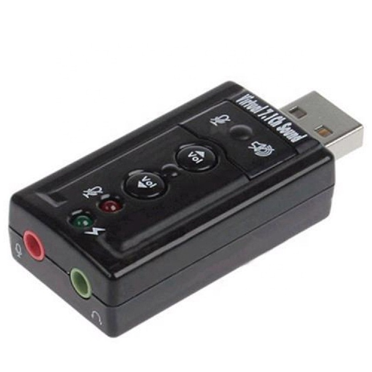 Plug and Play Audio Mic Studio USB External Sound Card Adapter