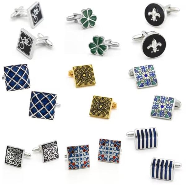 Buy cheap Men Sublimation Cufflinks Set Personalised For Wedding Party from wholesalers