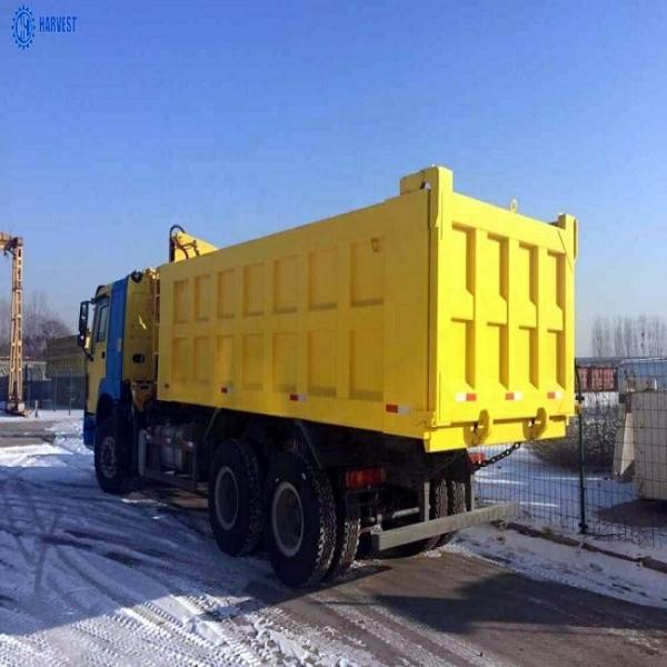 Buy cheap 5000kg Knuckle SQ5ZK2Q Howo 6x4 Right Hand Drive 30 Ton Dump High Up Truck Crane from wholesalers