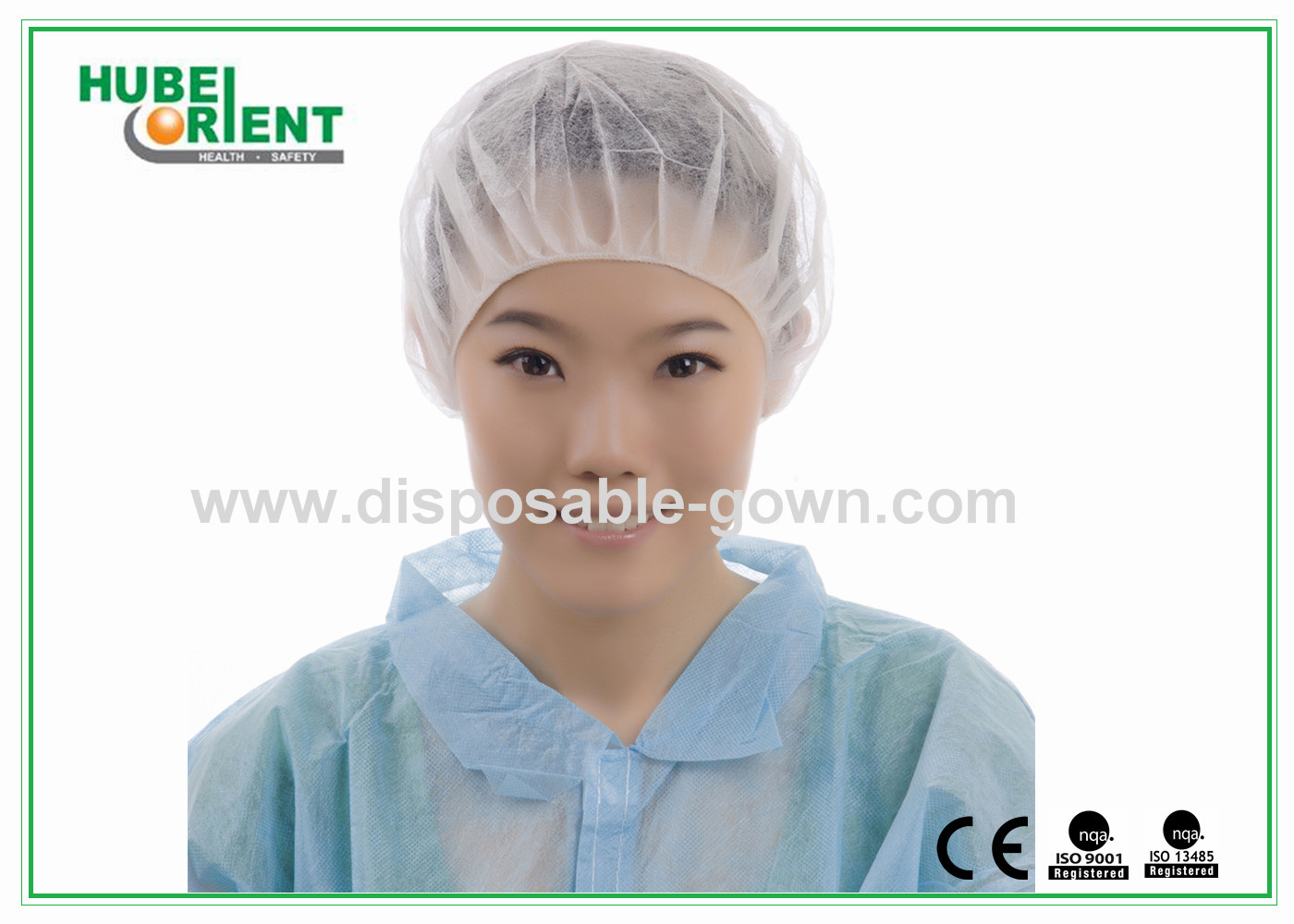 Dustproof Non-Woven Bouffant Cap / Surgical Bouffant Caps With Single Elastic For Medical Environment