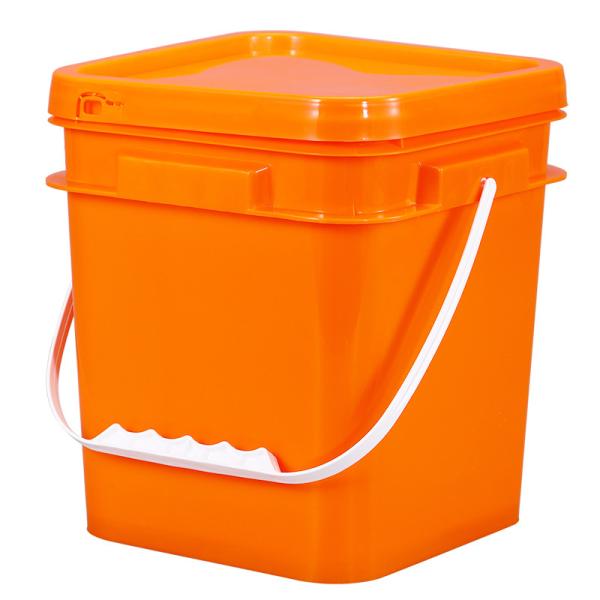 Buy cheap 5L Square Food Grade High Density Polyethylene Bucket Organizer Custom Printed Plastic from wholesalers