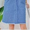 Buy cheap Ripped Knee Length Ladies Dungaree Dress , Women Denim Dress With Pockets from wholesalers