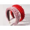 Buy cheap Fashion handmade sewn beads girls headbands influencer popular thick sponge Yiwu accessories from wholesalers